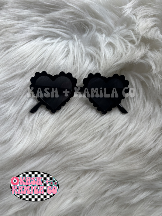 RTS Heart Sunglasses Black
