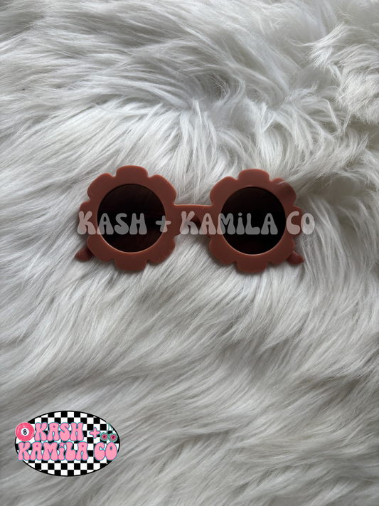 RTS Flower Sunglasses Dk Peach