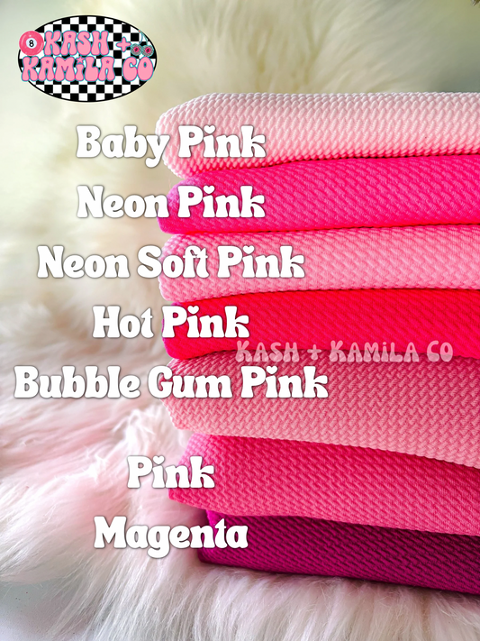 MTO Pink Shade Bows & Piggies (Clip/Nylon)