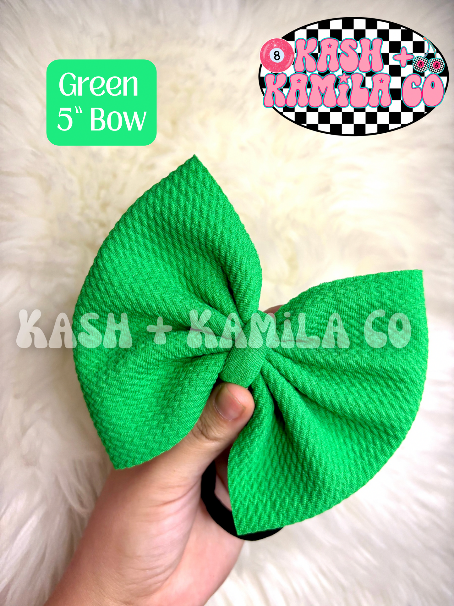 MTO Blue/Green Shade Bows & Piggies (Clip/Nylon)