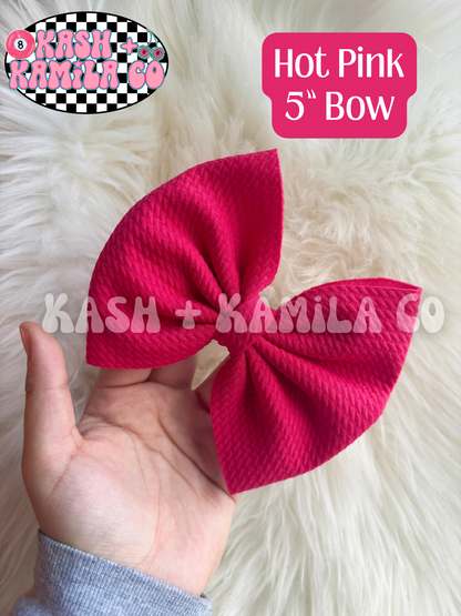 MTO Pink Shade Bows & Piggies (Clip/Nylon)