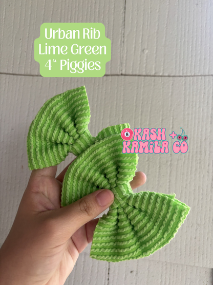 MTO URBAN RIB - Solid Colors (1) | Bows & Piggies (Clip/Nylon)