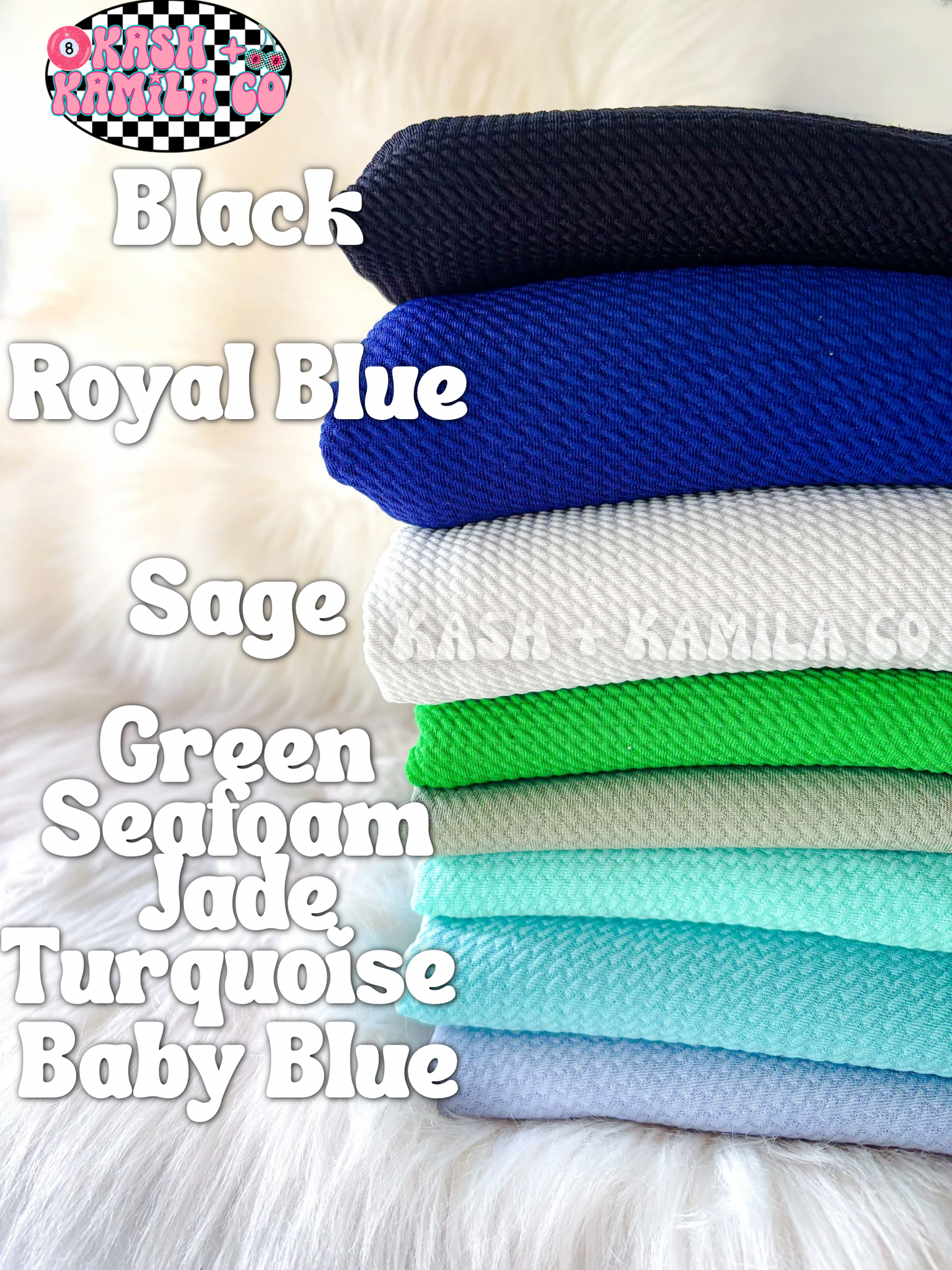 MTO Blue/Green Shade Bows & Piggies (Clip/Nylon)