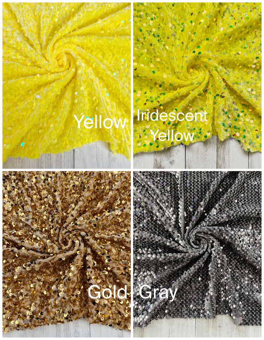 Sequins Bows & Piggies (4) | (Clip/Nylon)