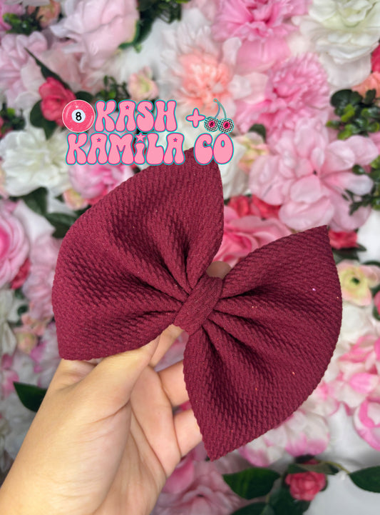 RTS 5” Bow Maroon / Clip